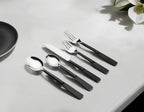 Stainless Steel 5-Piece Hand-Forged Place Setting | Matte Black