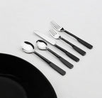 Stainless Steel 5-Piece Hand-Forged Place Setting | Matte Black