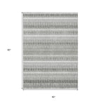 5' X 8' Striped Washable Indoor/Outdoor Area Rug