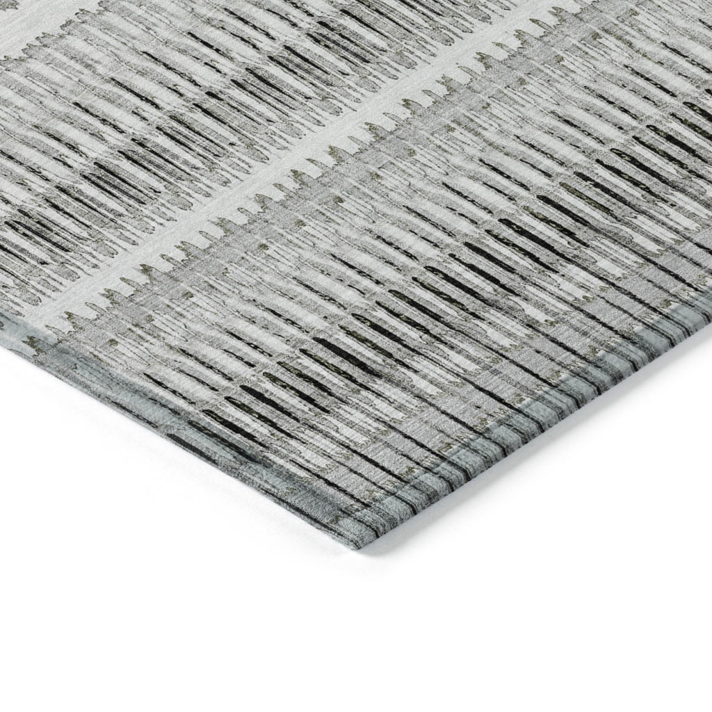 5' X 8' Striped Washable Indoor/Outdoor Area Rug
