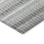 5' X 8' Striped Washable Indoor/Outdoor Area Rug