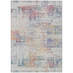 9' x 12' Multicolor Abstract Washable Indoor/Outdoor Area Rug