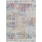 9' x 12' Multicolor Abstract Washable Indoor/Outdoor Area Rug
