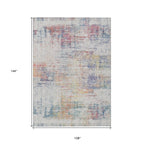 9' x 12' Multicolor Abstract Washable Indoor/Outdoor Area Rug
