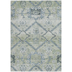10' X 14' Floral Washable Indoor/Outdoor Area Rug