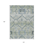 10' X 14' Floral Washable Indoor/Outdoor Area Rug