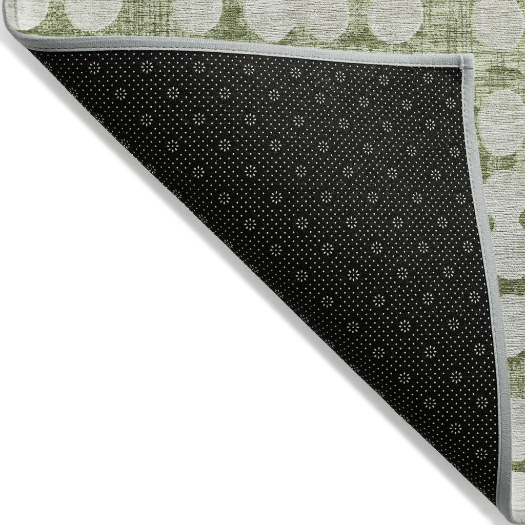 8′ × 10′ Artichoke Green & Ivory Abstract Indoor/Outdoor Rug