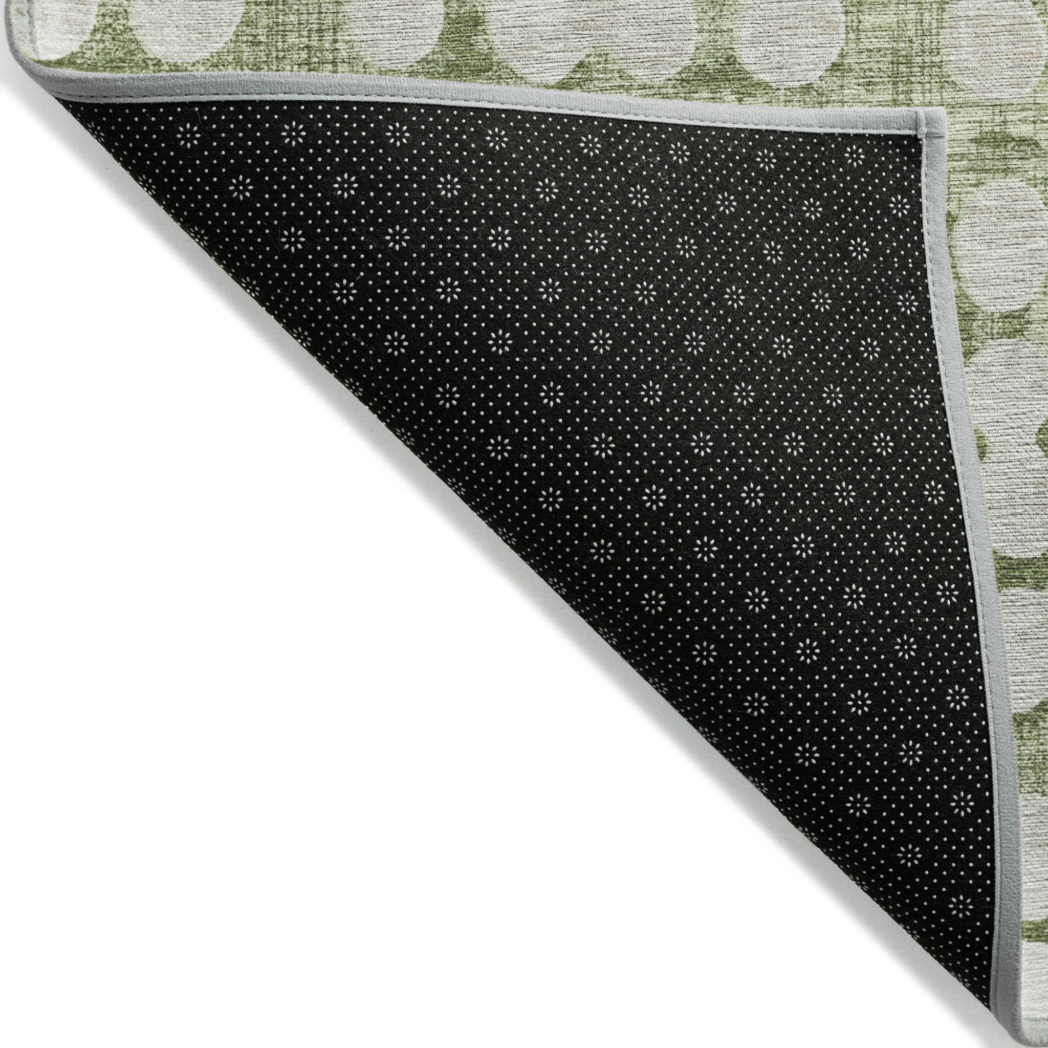 8′ × 10′ Artichoke Green & Ivory Abstract Indoor/Outdoor Rug