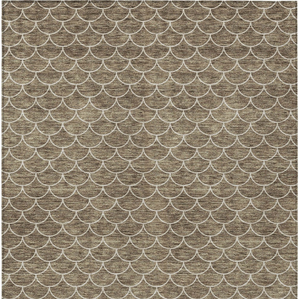 10' X 14' Geometric Washable Indoor/Outdoor Area Rug