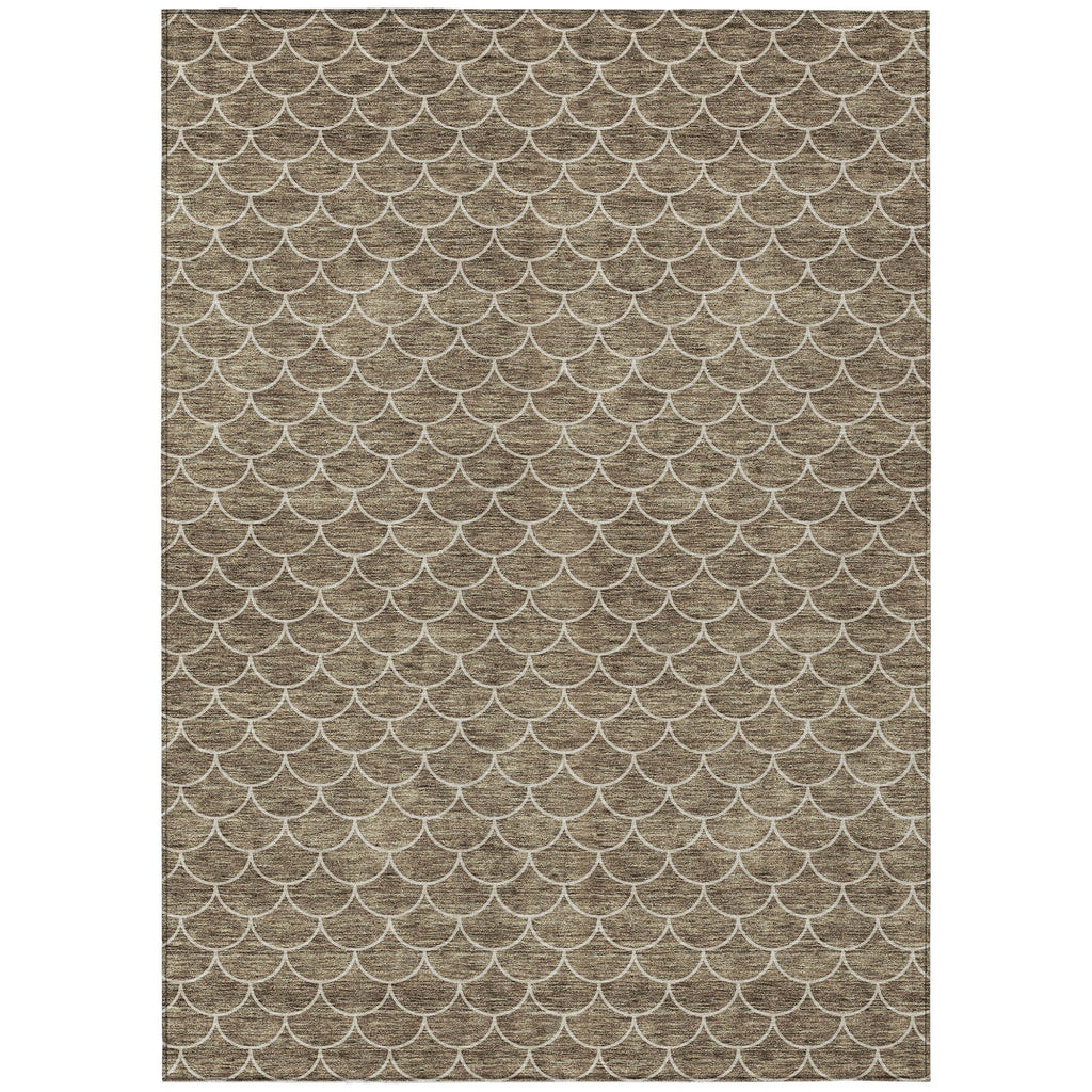 10' X 14' Geometric Washable Indoor/Outdoor Area Rug