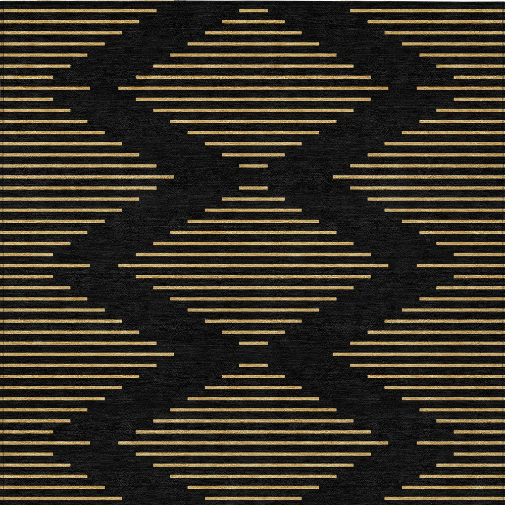 3' X 5' Geometric Washable Indoor/Outdoor Area Rug
