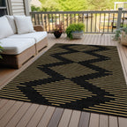 3' X 5' Geometric Washable Indoor/Outdoor Area Rug