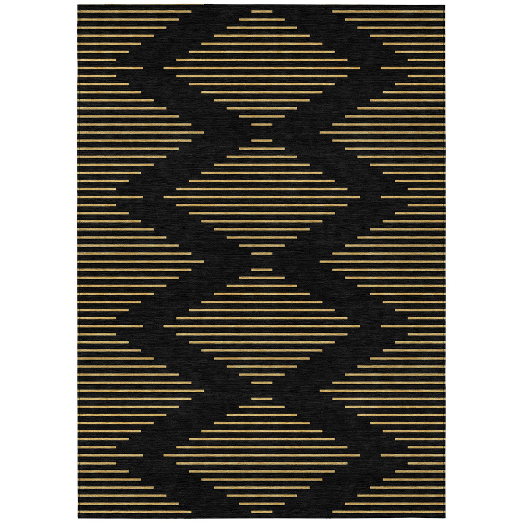 3' X 5' Geometric Washable Indoor/Outdoor Area Rug