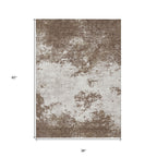 3' X 5' Bohemian Abstract Washable Indoor/Outdoor Area Rug