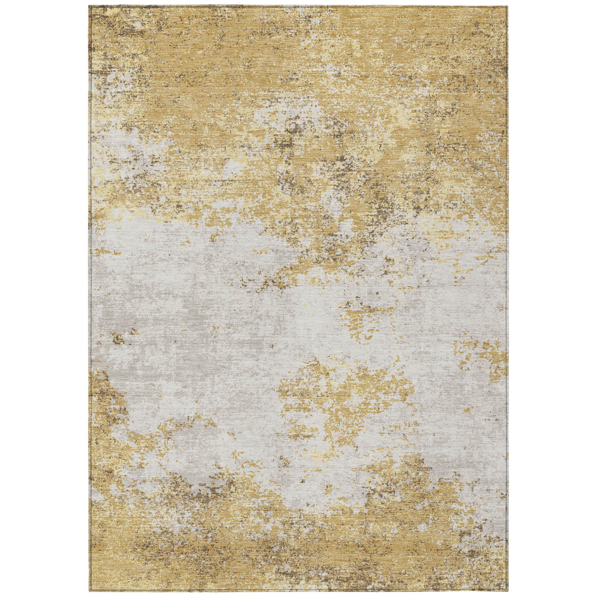 5' X 8' Abstract Washable Indoor Outdoor Area Rug