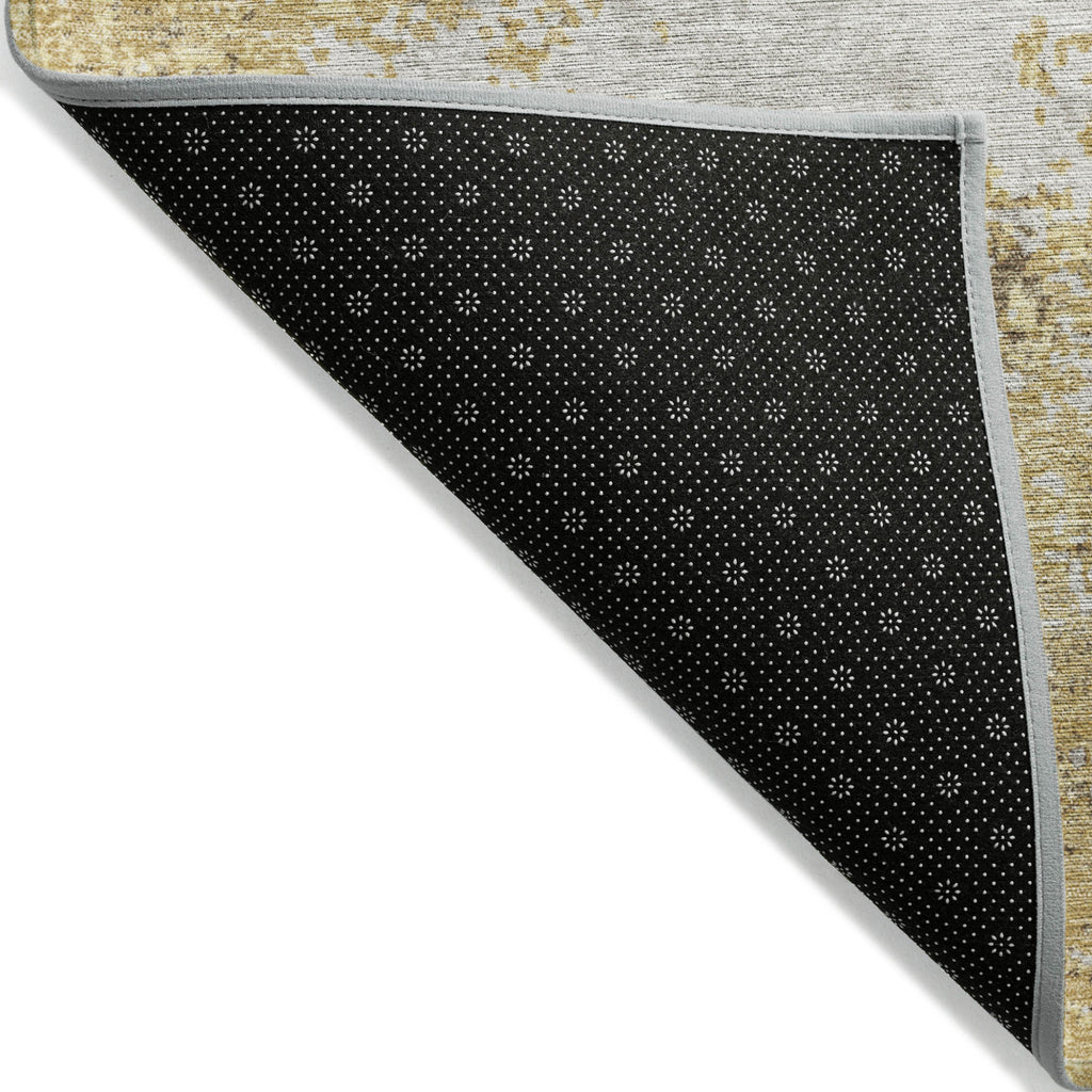 5' X 8' Abstract Washable Indoor Outdoor Area Rug