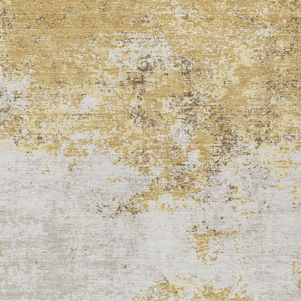 5' X 8' Abstract Washable Indoor Outdoor Area Rug
