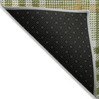 8' X 10' Olive Green Brown And Ivory Plaid Washable Indoor Outdoor Area Rug-2