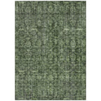 9' X 12' Damask Washable Indoor Outdoor Area Rug
