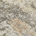 8' Round Abstract Washable Indoor/Outdoor Area Rug