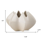 9" Cream Ceramic Table Vase