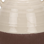 11" Cream Amphora Ceramic Table Vase