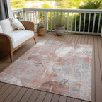 3' X 5' Floral Washable Indoor/Outdoor Area Rug