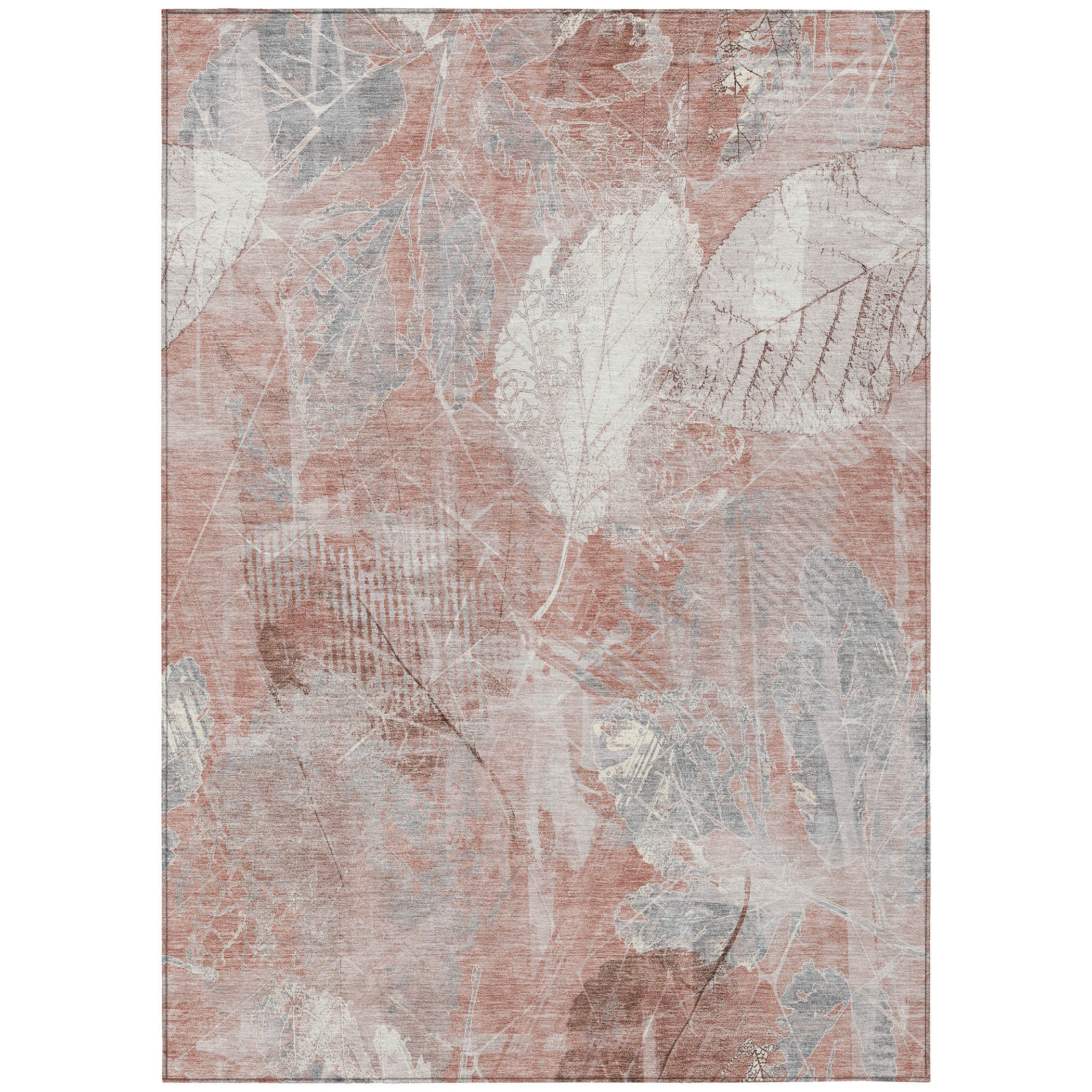 3' X 5' Floral Washable Indoor/Outdoor Area Rug