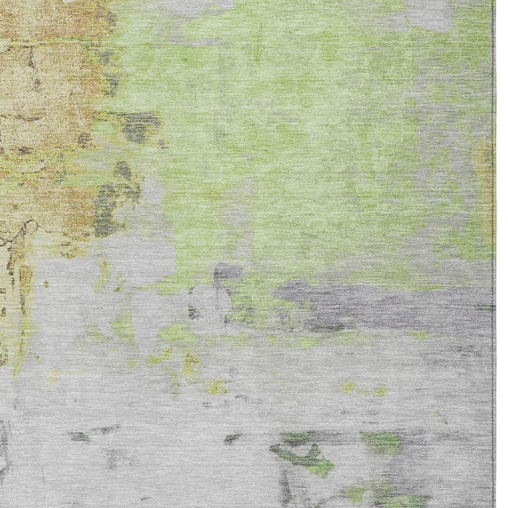5' X 8' Abstract Washable Indoor/Outdoor Area Rug