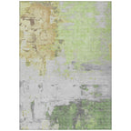 5' X 8' Abstract Washable Indoor/Outdoor Area Rug