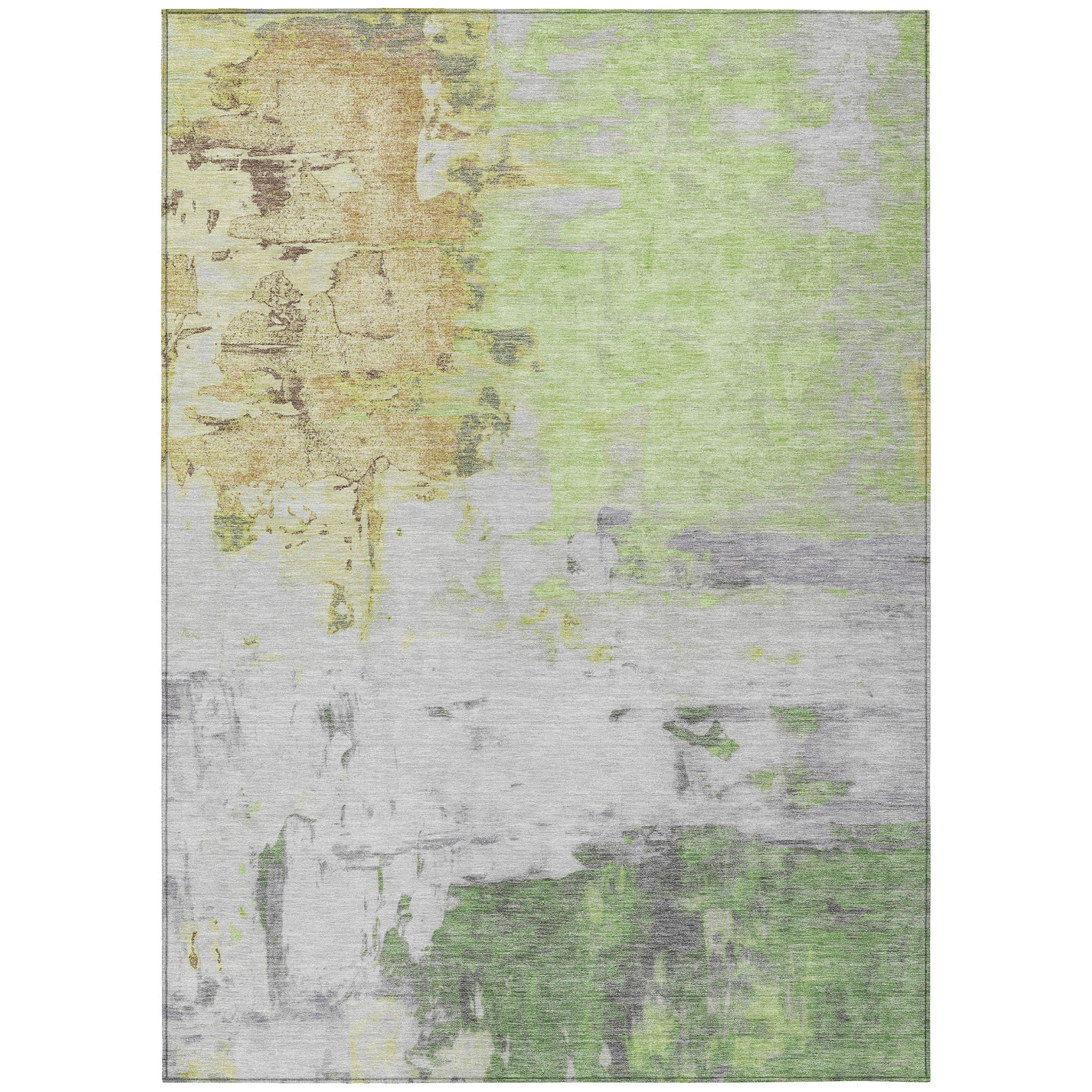 5' X 8' Abstract Washable Indoor/Outdoor Area Rug