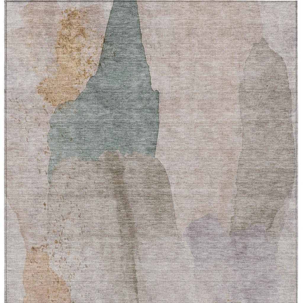 8' X 10' Abstract Washable Indoor Outdoor Area Rug