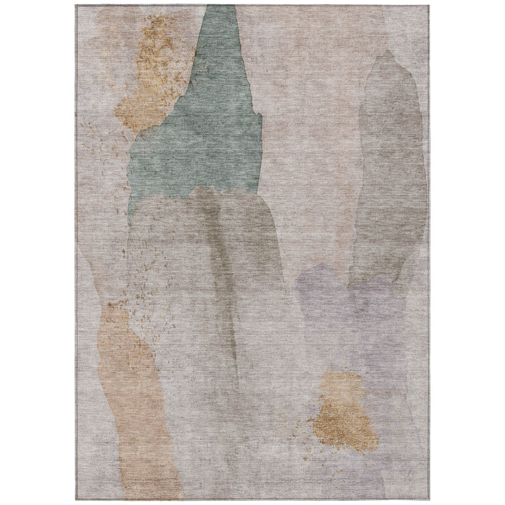 8' X 10' Abstract Washable Indoor Outdoor Area Rug