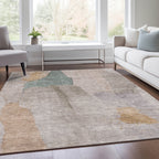 8' X 10' Abstract Washable Indoor Outdoor Area Rug