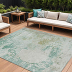 8' x 10' Abstract Washable Indoor/Outdoor Area Rug