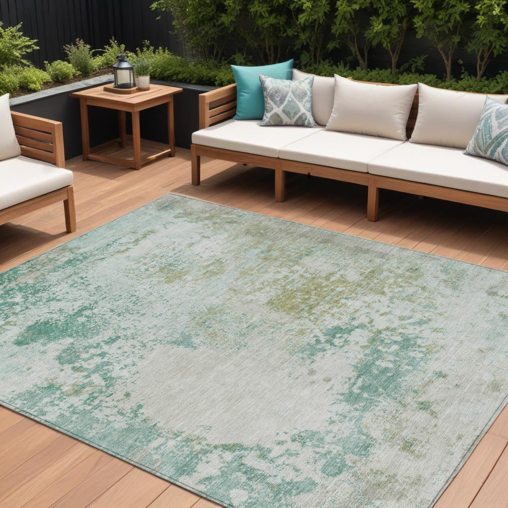 8' x 10' Abstract Washable Indoor/Outdoor Area Rug