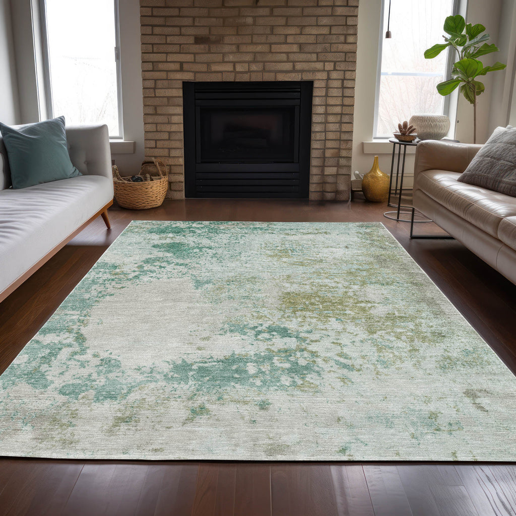 8' x 10' Abstract Washable Indoor/Outdoor Area Rug