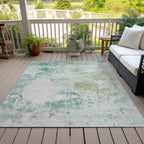 8' x 10' Abstract Washable Indoor/Outdoor Area Rug
