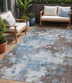 5' X 8' Abstract Washable Indoor/Outdoor Area Rug