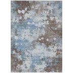5' X 8' Abstract Washable Indoor/Outdoor Area Rug