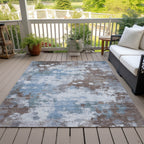 5' X 8' Abstract Washable Indoor/Outdoor Area Rug