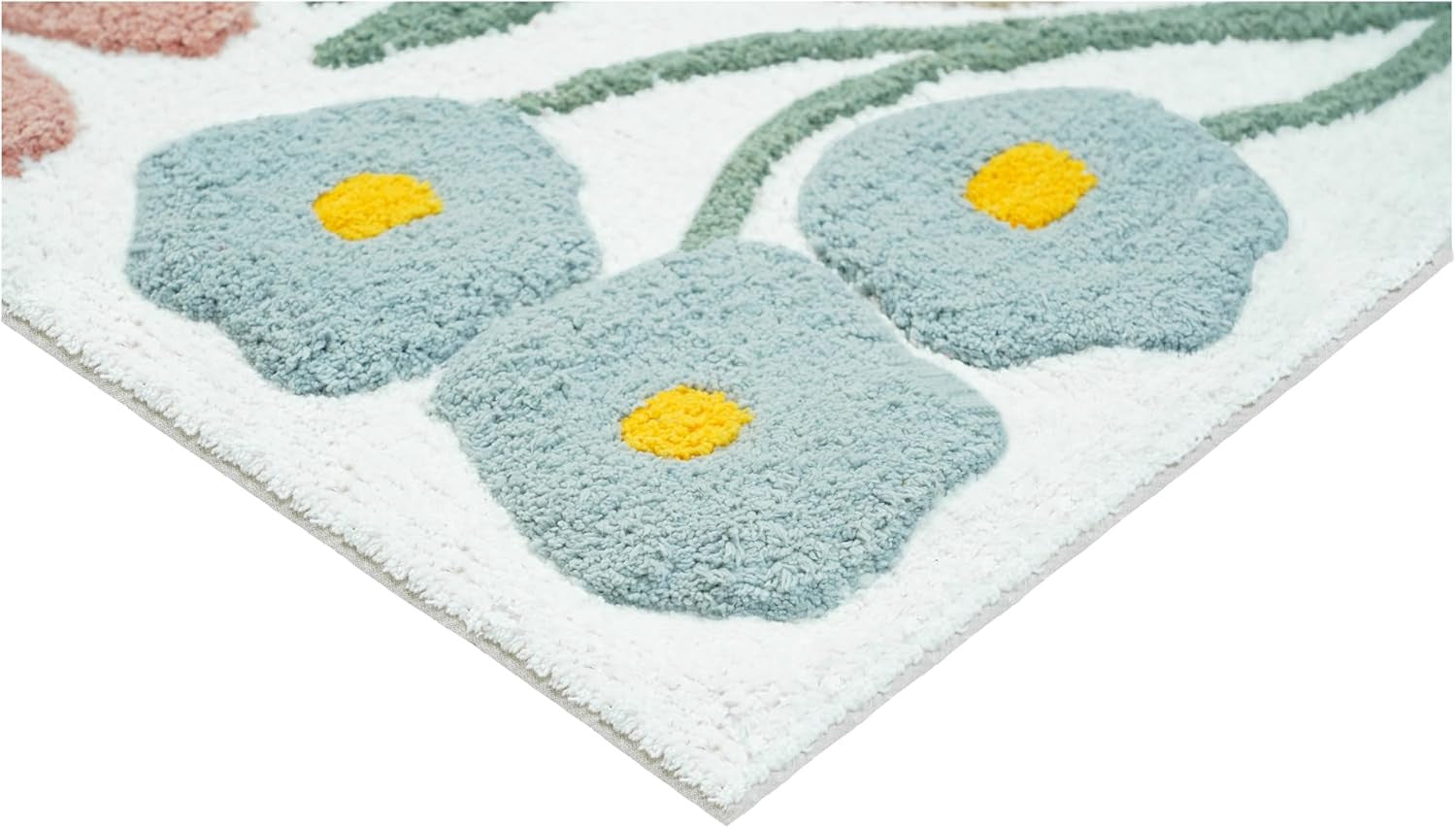 32" Cotton Floral Bath Rug