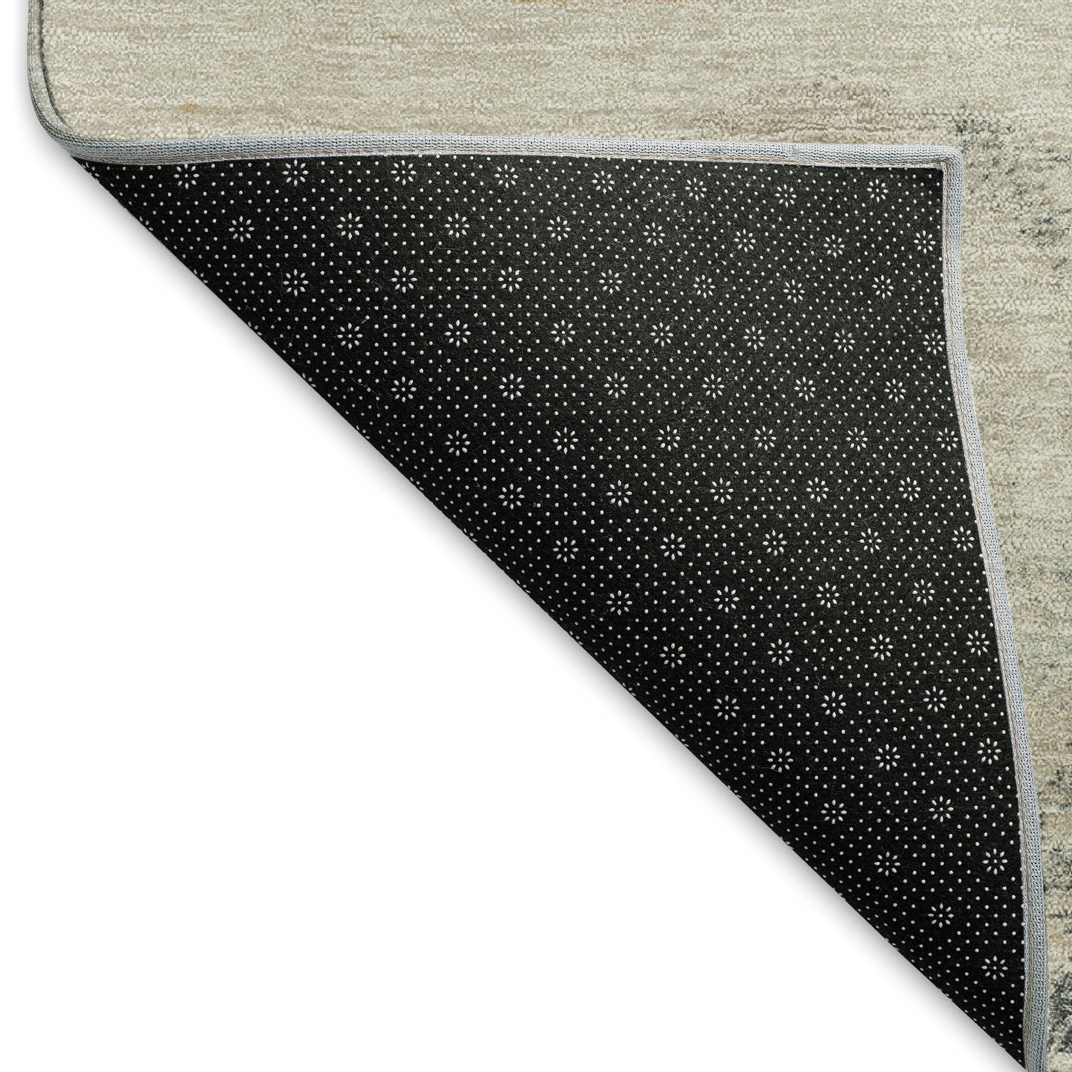 8' Round Abstract Washable Indoor/Outdoor Area Rug