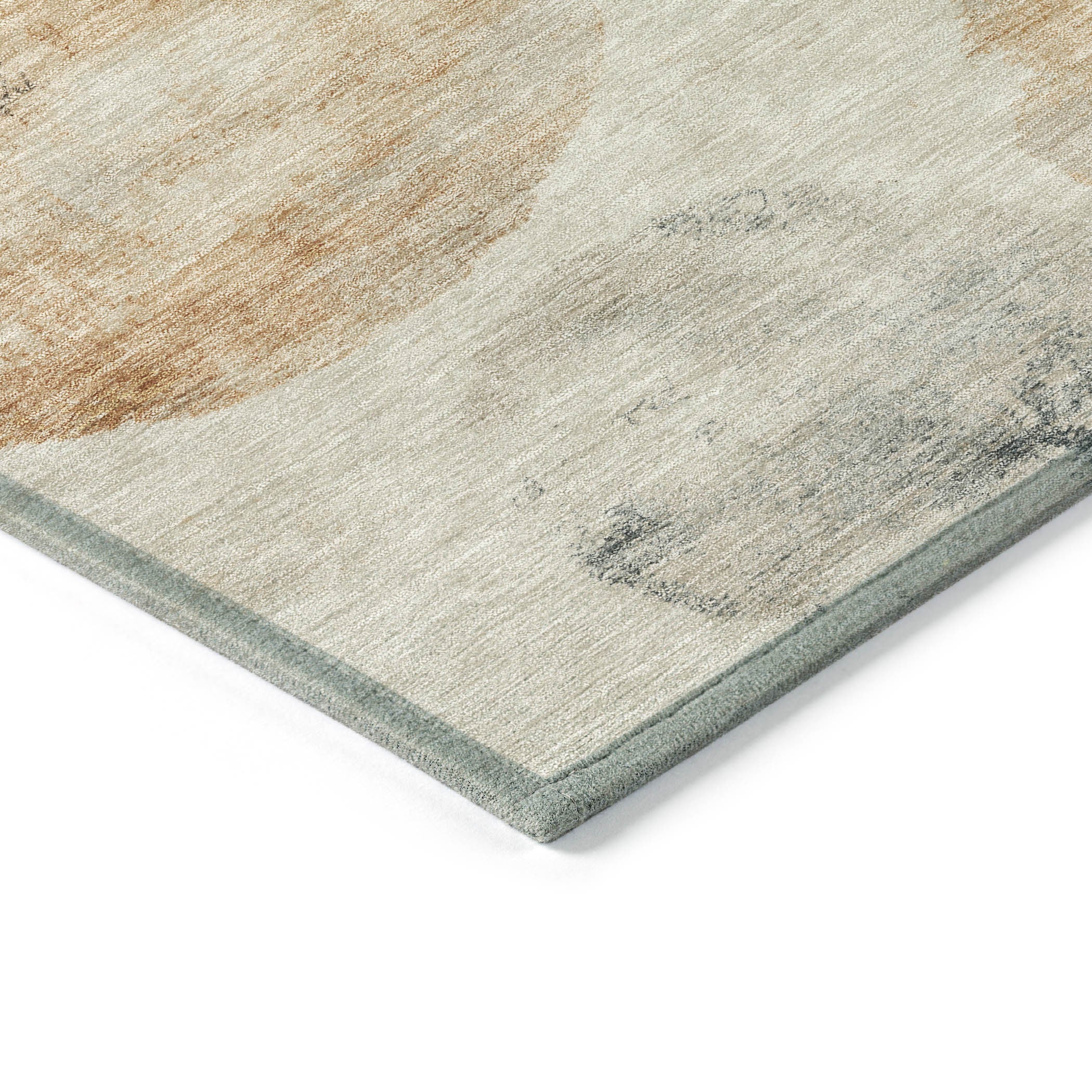 8' Round Abstract Washable Indoor/Outdoor Area Rug