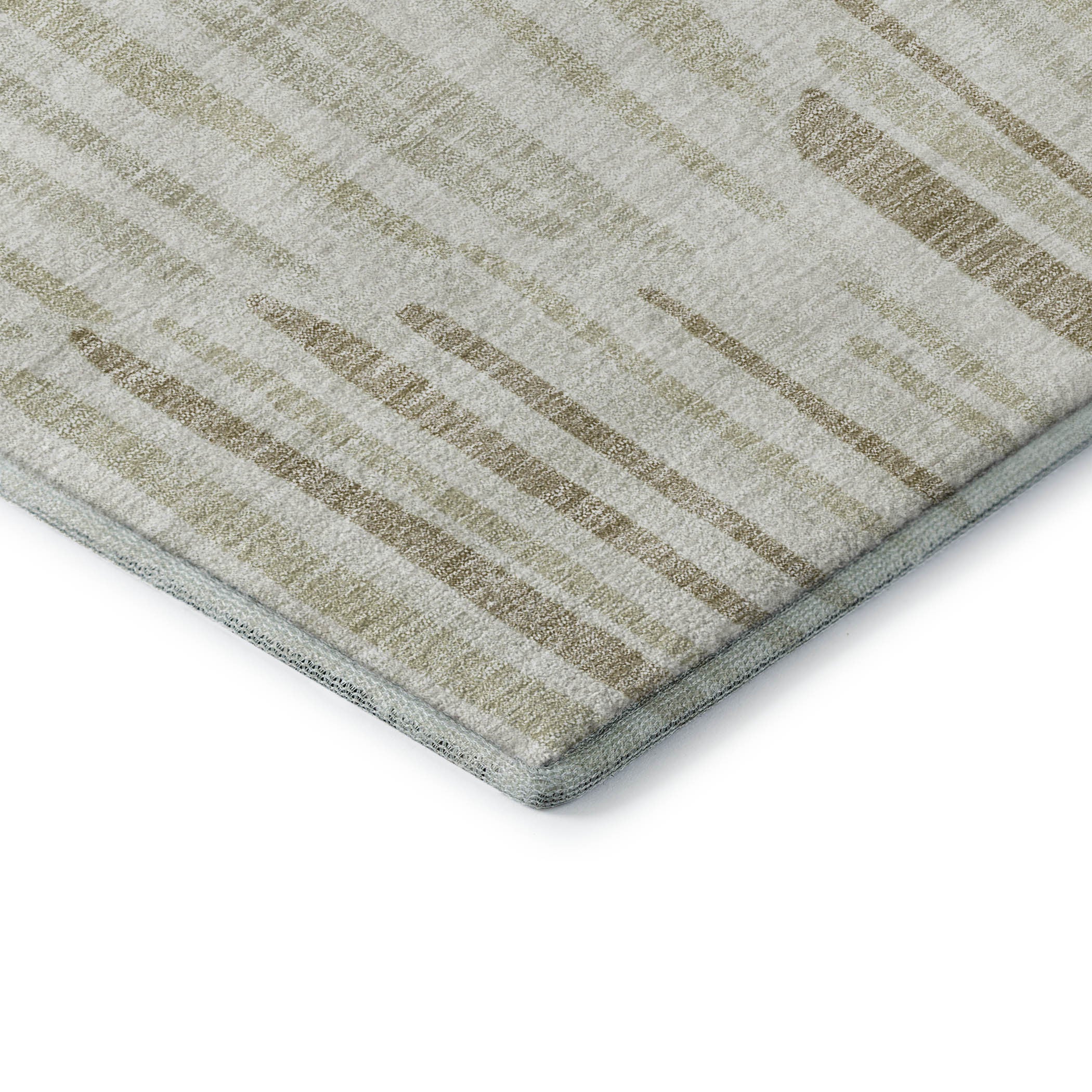 9' x 12' Ivory & Beige Abstract Washable Area Rug with UV Protection