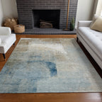 8' X 10' Abstract Washable Area Rug With UV Protection