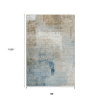 8' X 10' Abstract Washable Area Rug With UV Protection