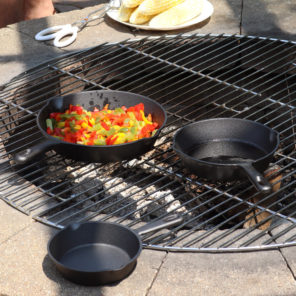 Black Cast Iron Frying Pans | Set of Three