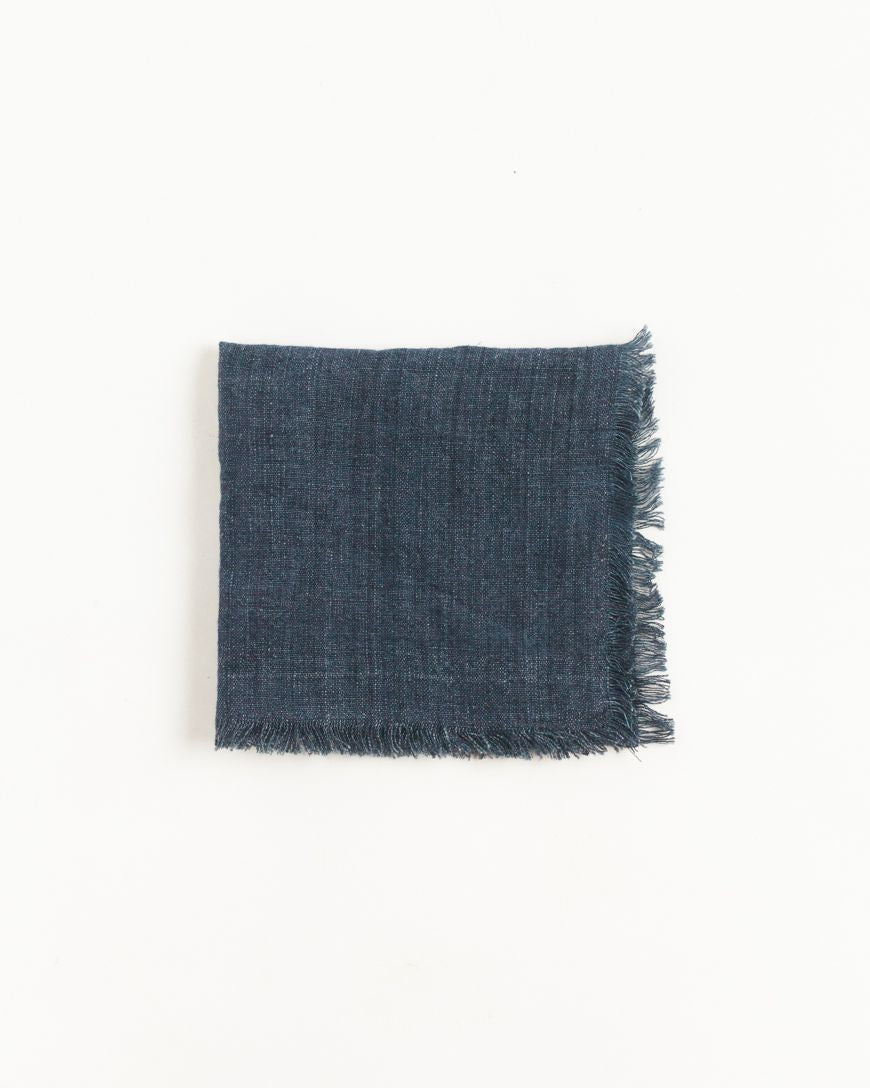 Hand-Woven Stone Washed Linen Cocktail Napkin
