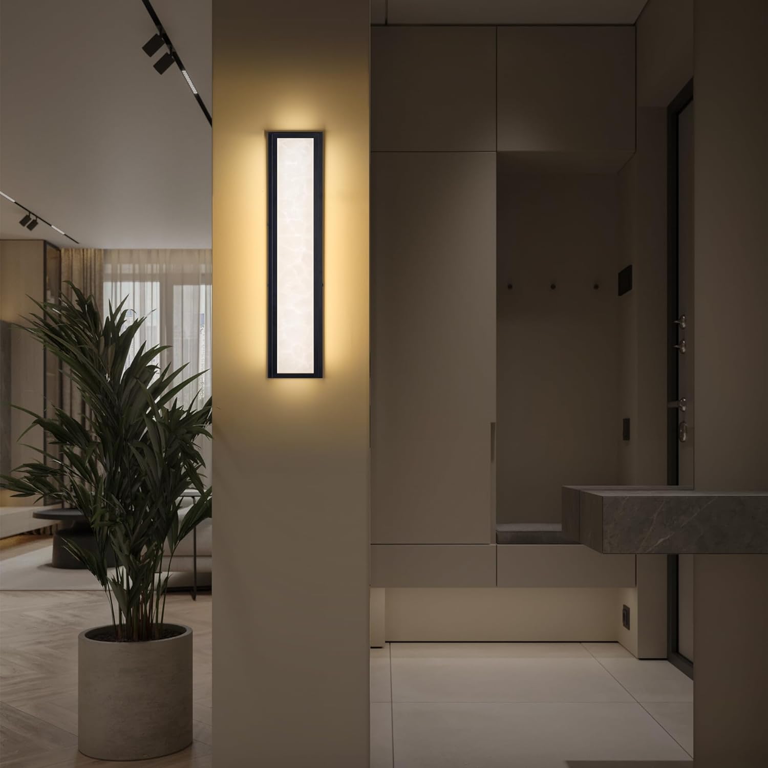 Marble Front Porch Exterior Wall Sconce – IP65 Waterproof